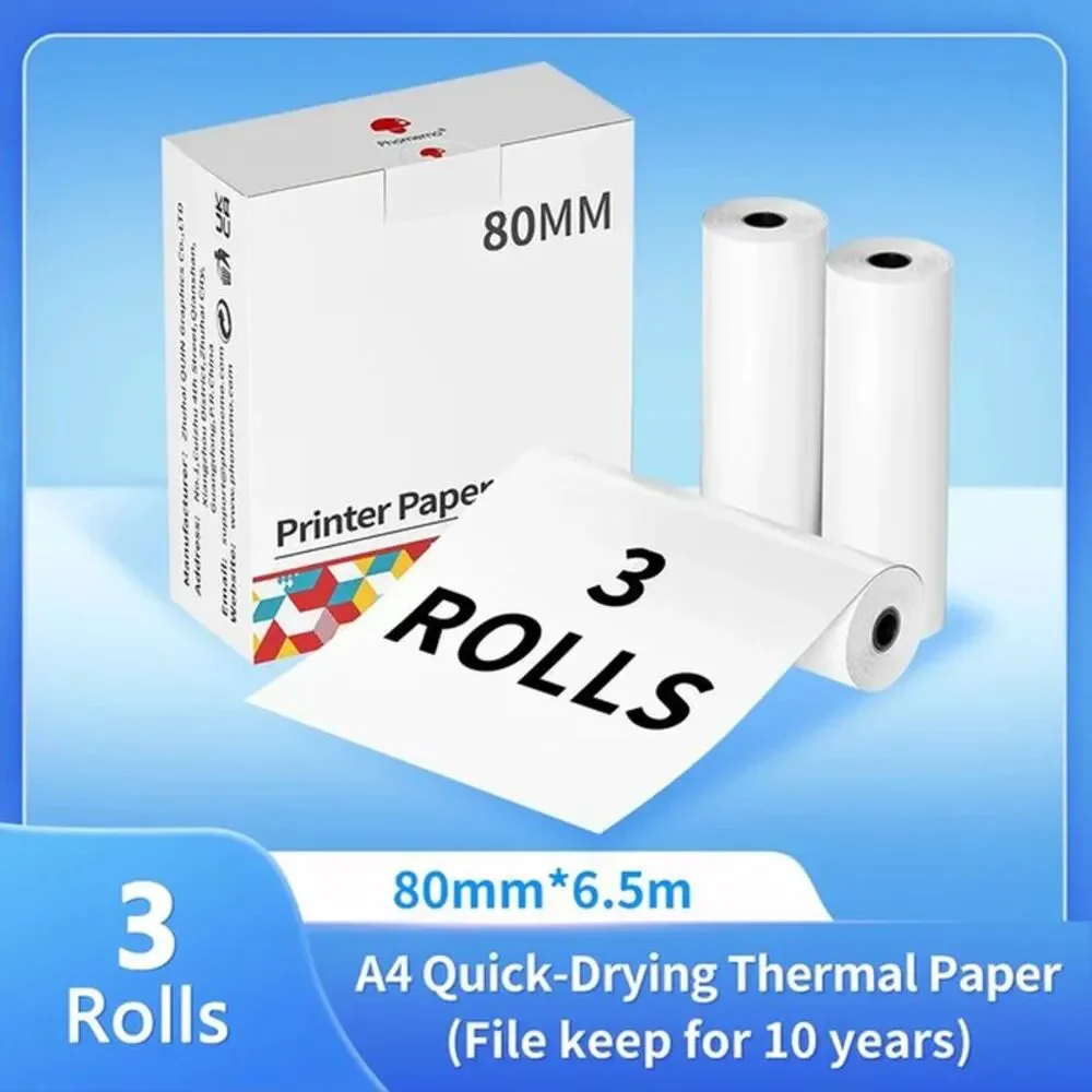 Phomemo A4 Thermal Printer Paper Letter Paper Quick-Dry Continuous Paper Suitab